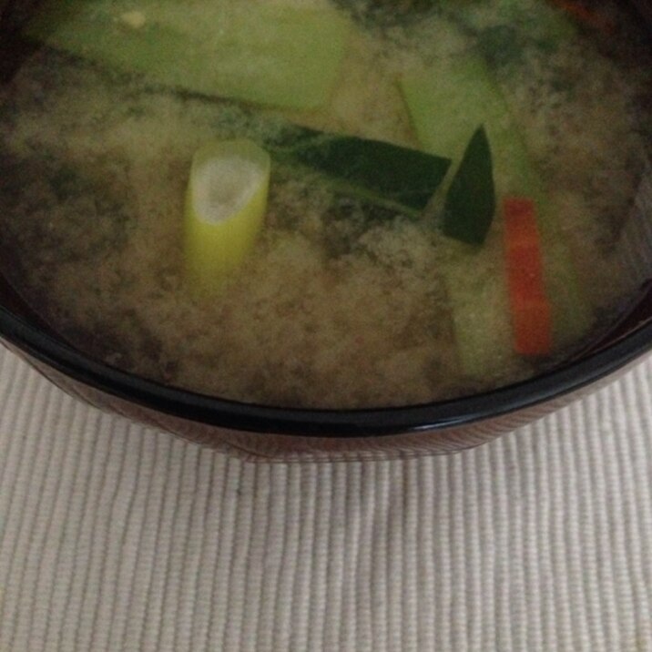 小松菜と丸大根の味噌汁(*^^*)☆